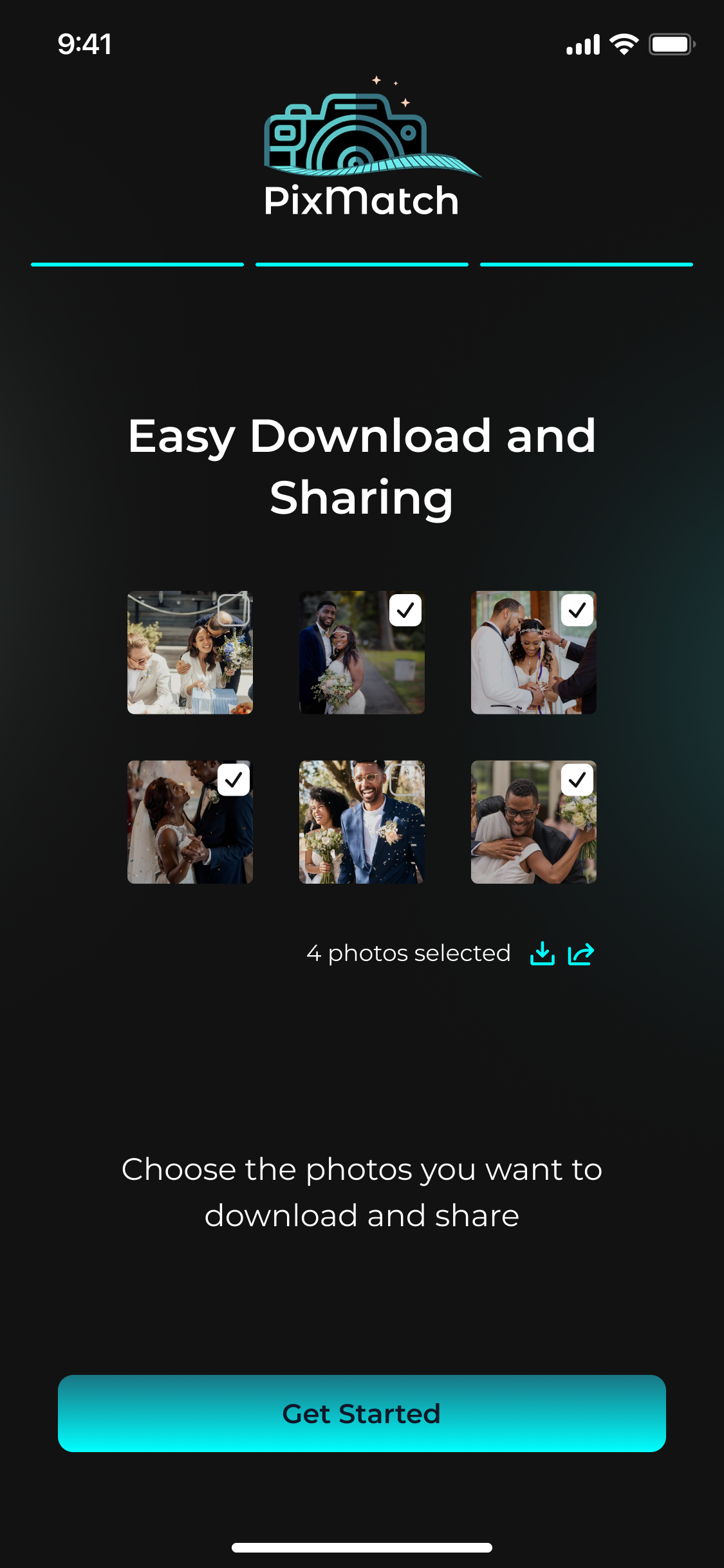 Onboarding 3 — Easy Download and Sharing