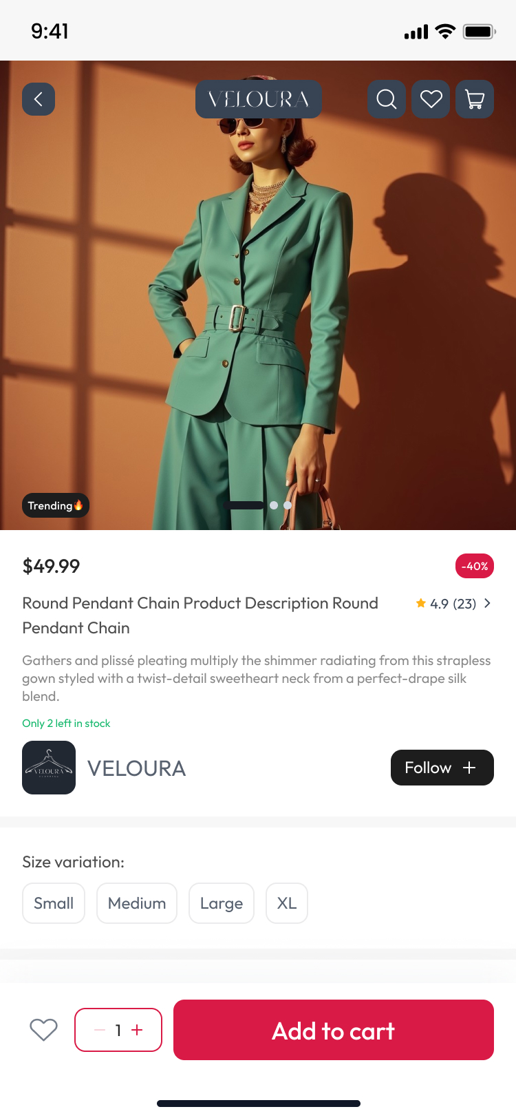 Veloura product detail
