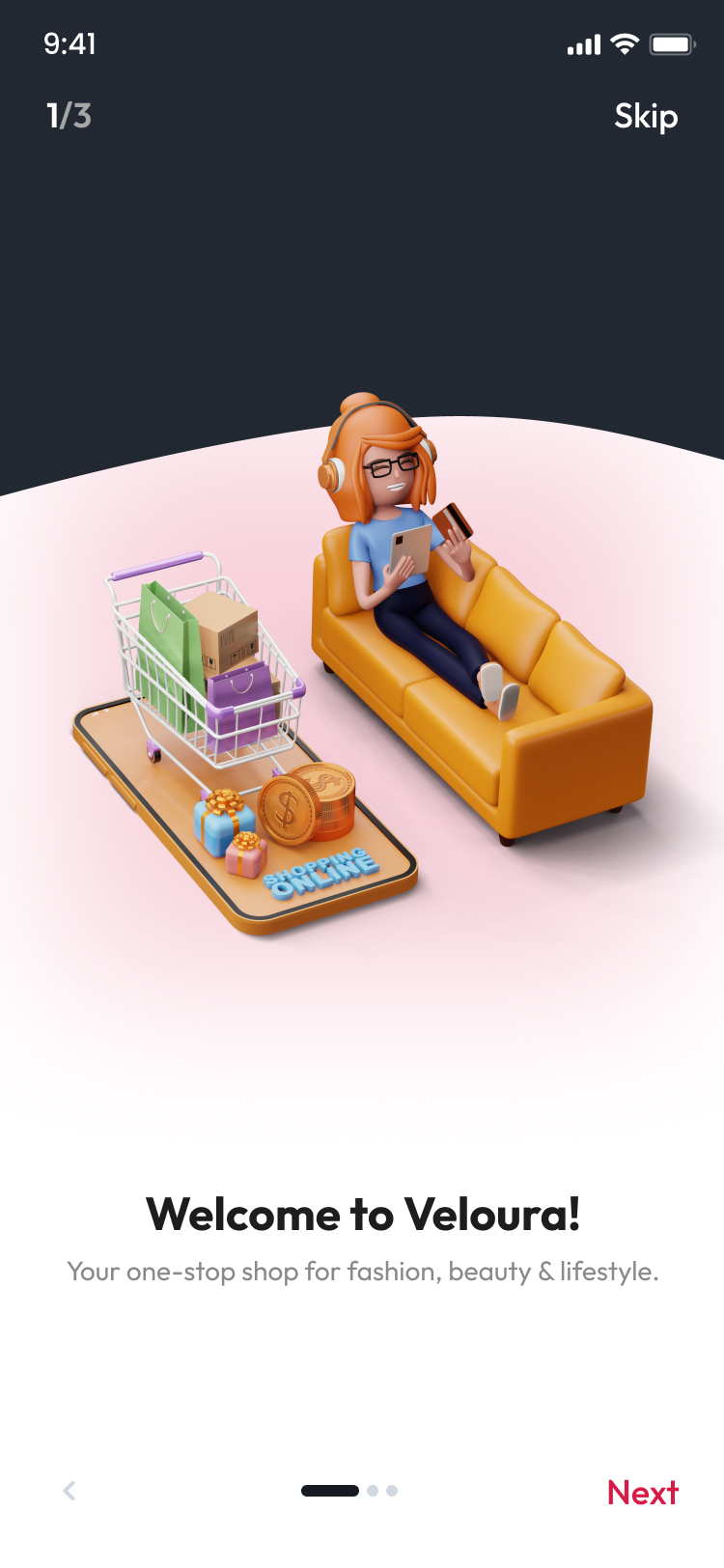 Onboarding step 1 — Discover the latest trends
